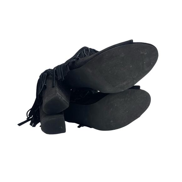 Carlos by Carlos Santana black suede fridge open toe booties size 9.5 - Picture 7 of 9